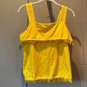 JCrew tank with fringe detail, size XS